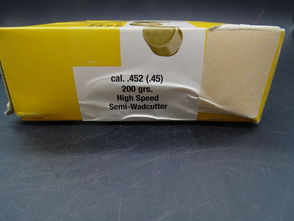 Topshot Semi Wadcutter calibre .45 Dia. .452 200gr 500 piezas Semi Wadcutter