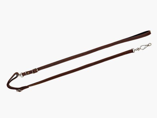 AKAH Umhängeleine , aus Ölleder , Breite 17mm, Dunkelbraun, 185cm