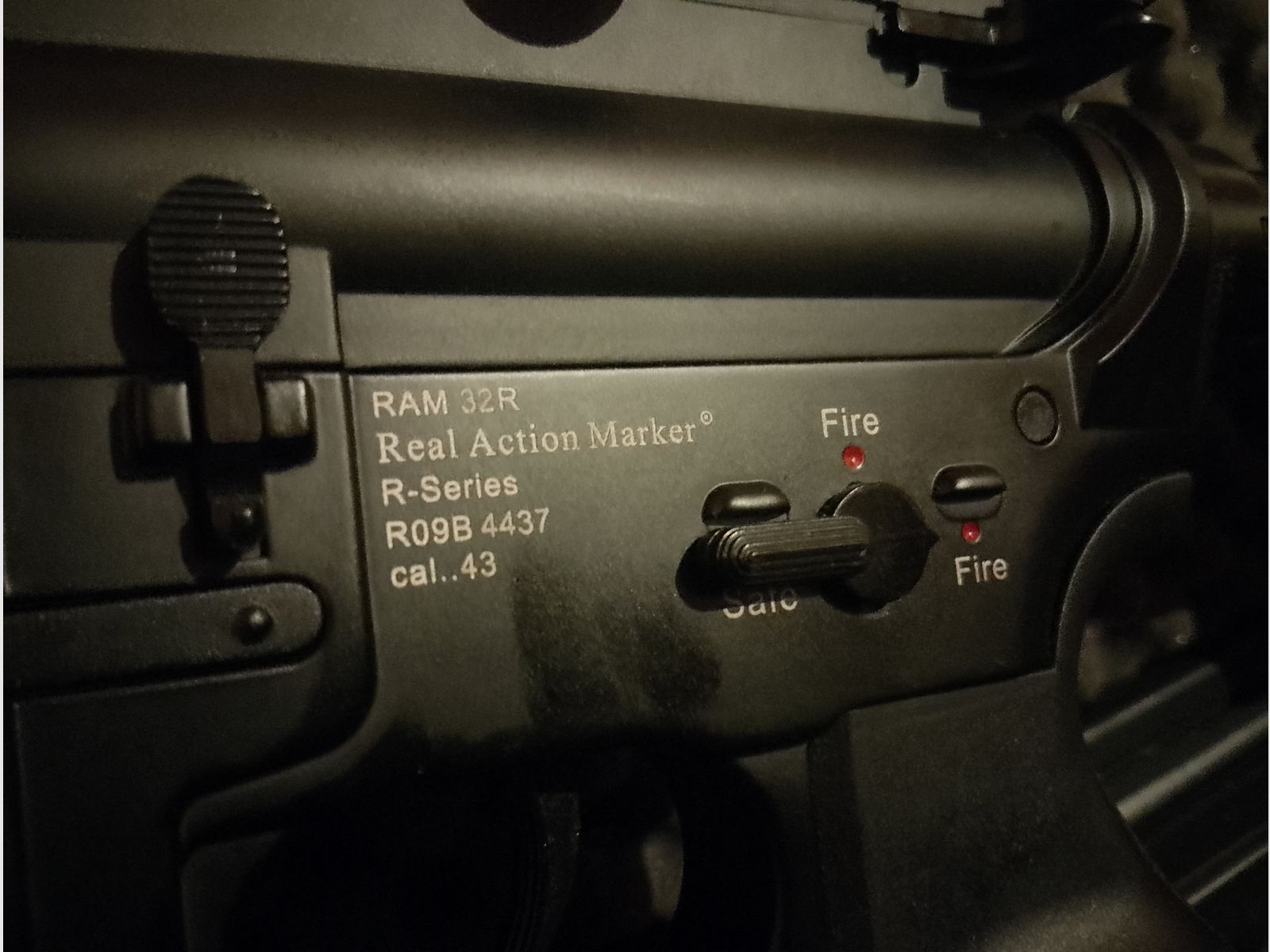 Real Action Marker Markierer R32 Ram 32R neuwertig ungeschossen .43 Sturmgewehr Hülsen Auswurf Koffer Set Sammlung 