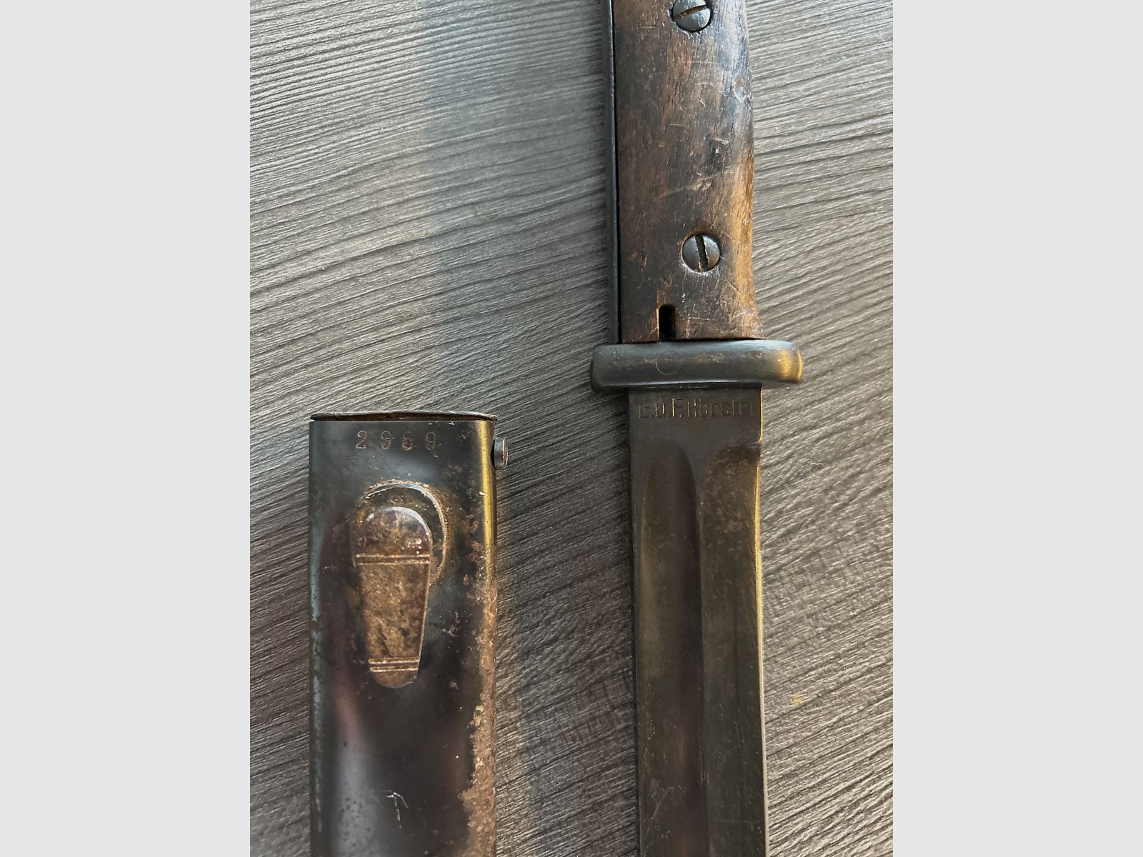 Bajonett Seitengewehr 84/98 III, das Standard-Bajonett der Wehrmacht für den Karabiner 98k