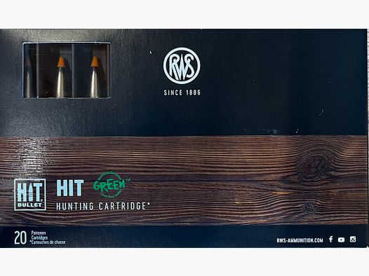 RWS HIT LEAD-FREE 8x57JS 160grs - 20 rounds