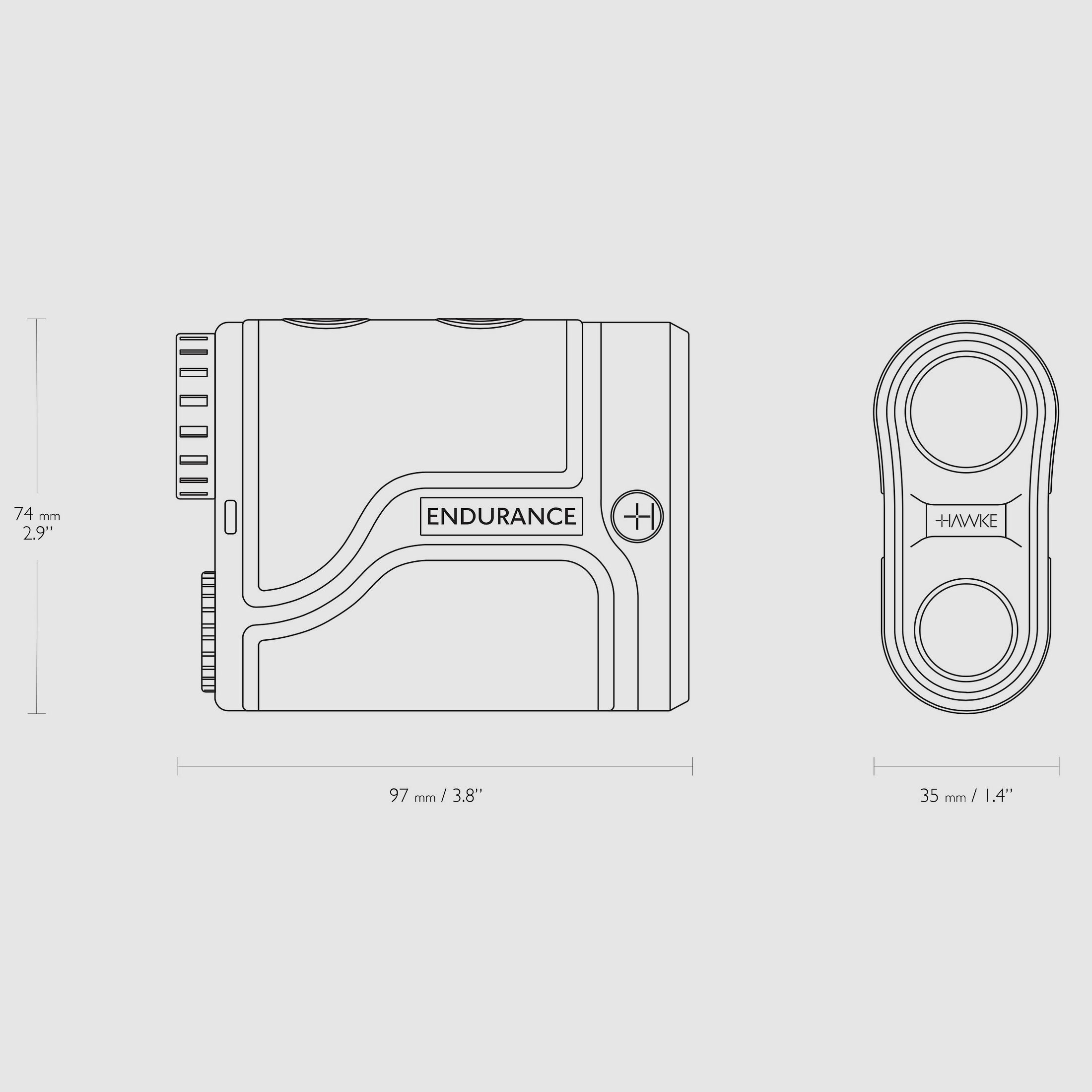 HAWKE 41210 Laser Rangefinder Endurance 700 Distance Angle Rain Hunting