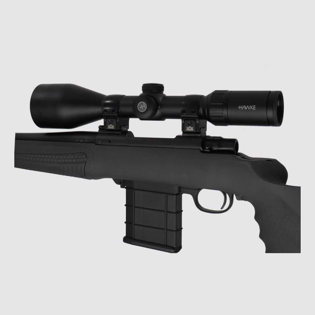Howa M1500 GRS Fenris kolf, verwisselbaar magazijn, compleet pakket met richtkijker 3-12x56, geluiddemper, montagebeugels
