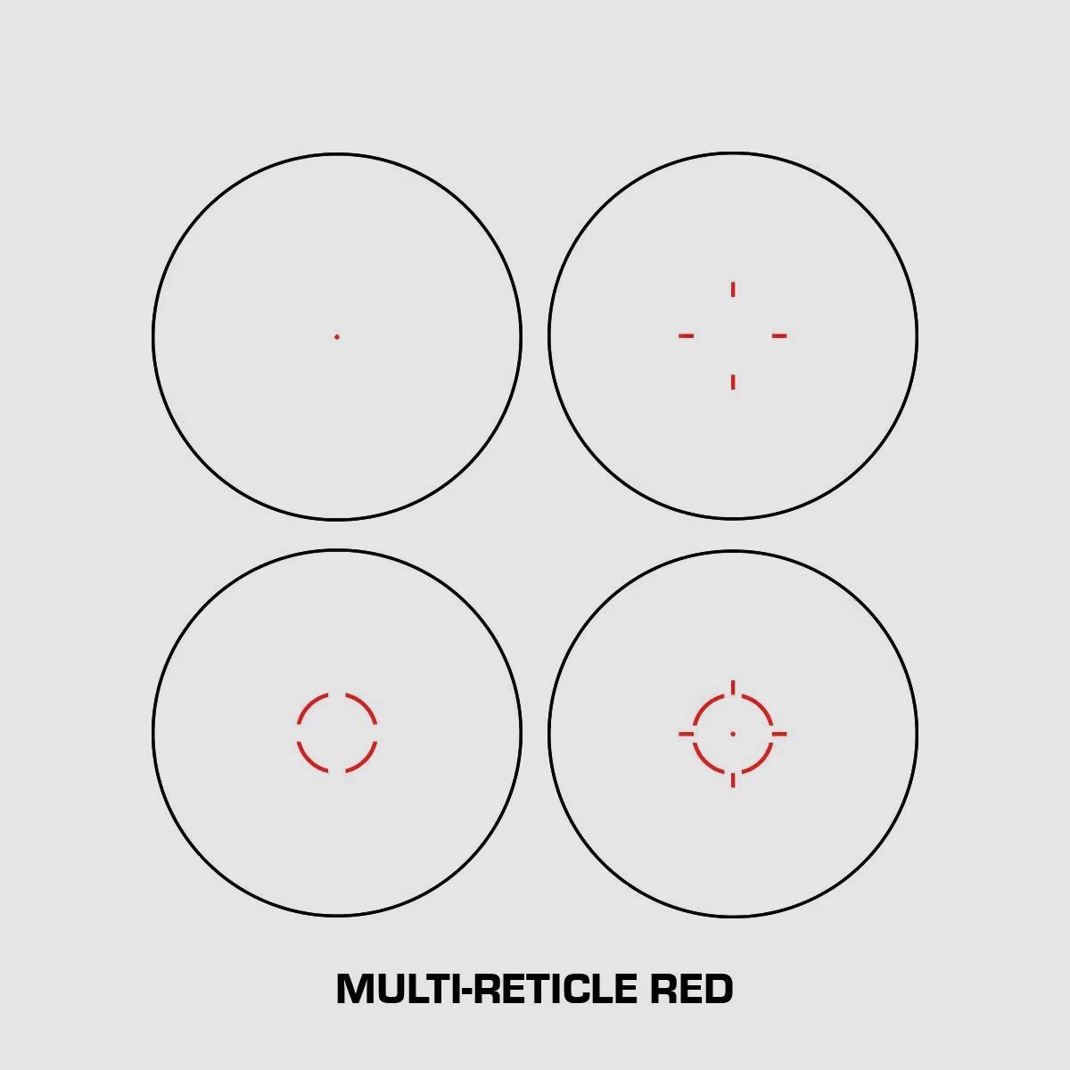 Swampfox Liberator II 1x22 Reflexvisier - Multi-Reticle, rot