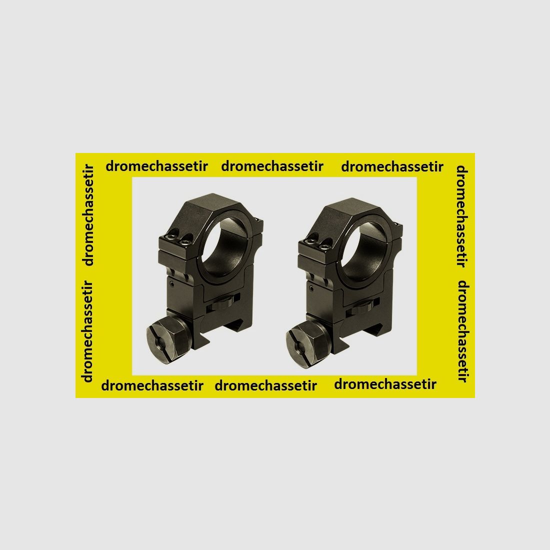 Höhenverstellbare Ringe, Durchmesser 30mm und 25,4mm, für Picatinny-Schiene mit 21mm Breite, Farbe schwarz, Bild 1 von 2