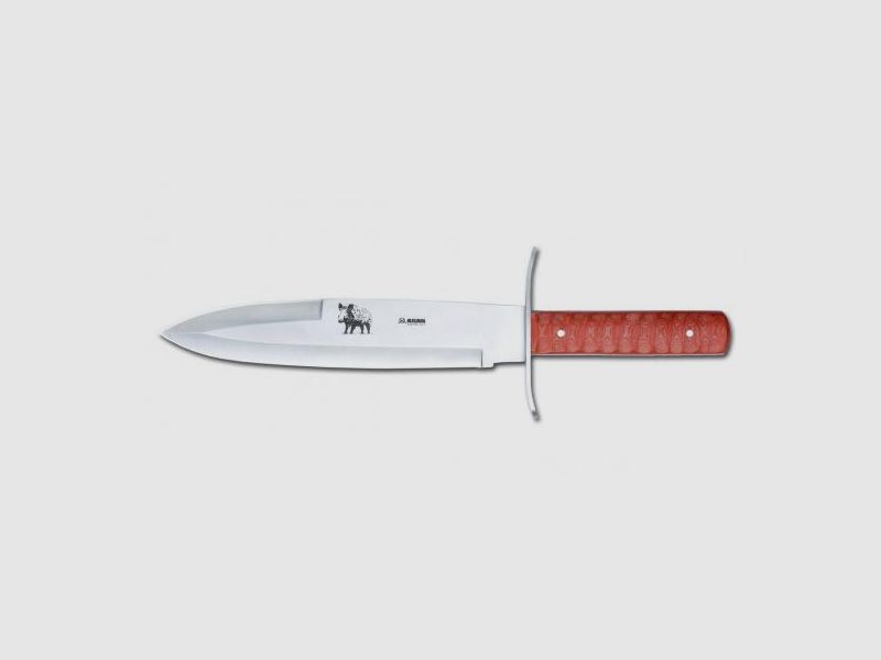 AKAH Saufänger 440 Stahl Micarta Rot mit Lederetui