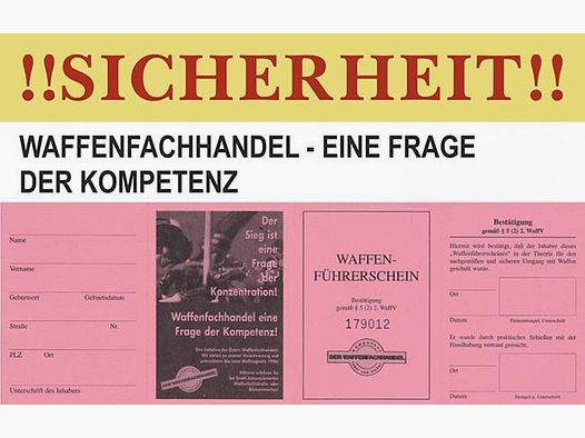 WAFFENFÜHRERSCHEIN KURS für 1- 5 Personen „Standard“