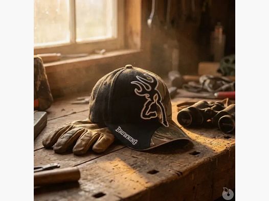 Casquette Big Buckmark coton noir camo forest taille unique