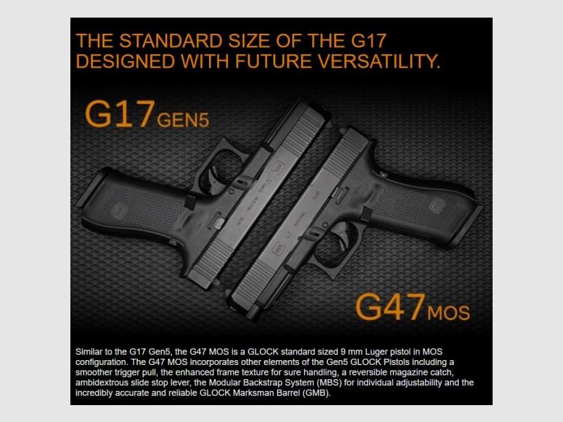 GLOCK Pistol Mod. 47 Gen5 MOS FS 9mm Luger