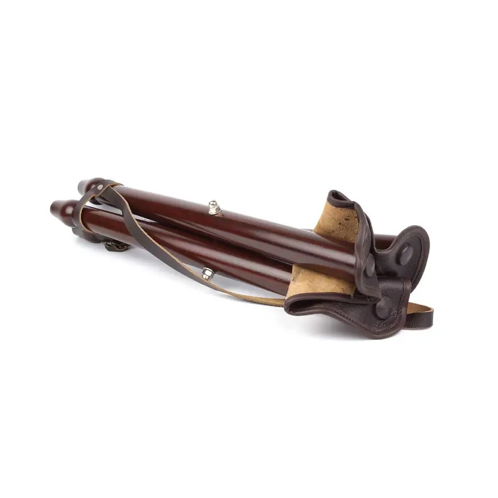 Houten en Leren Bank, afbeelding 2 van 3