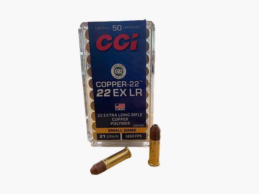 CCI COPPER 22 EX HOLLOW POINT .22LR - 50 SCHUSS