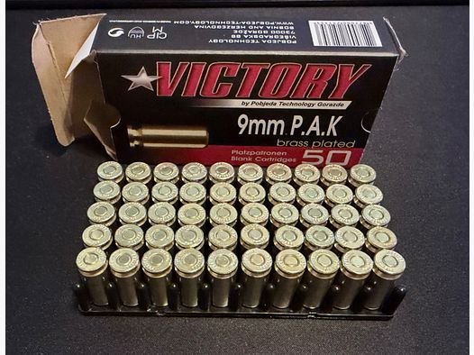 Victory Pobjeda munizioni da salve calibro 9mm P.A.K. ottone
