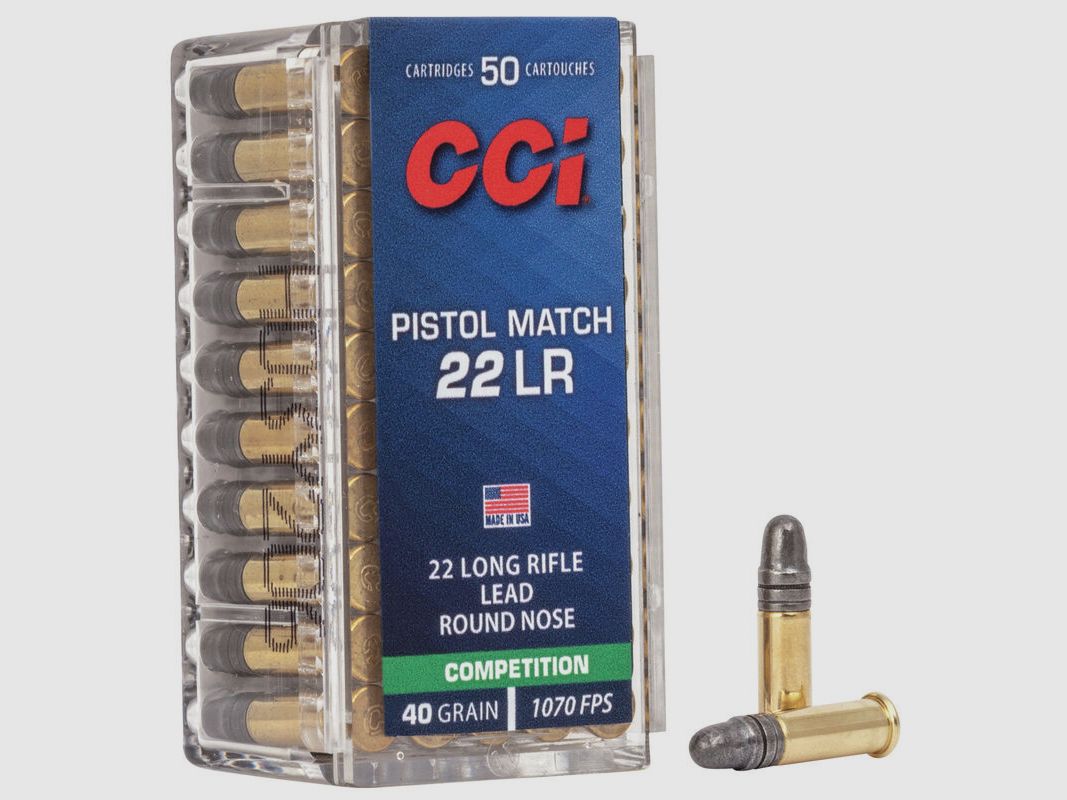 CCI Pistol Match .22 LR 40GR LRN 50 cartucce