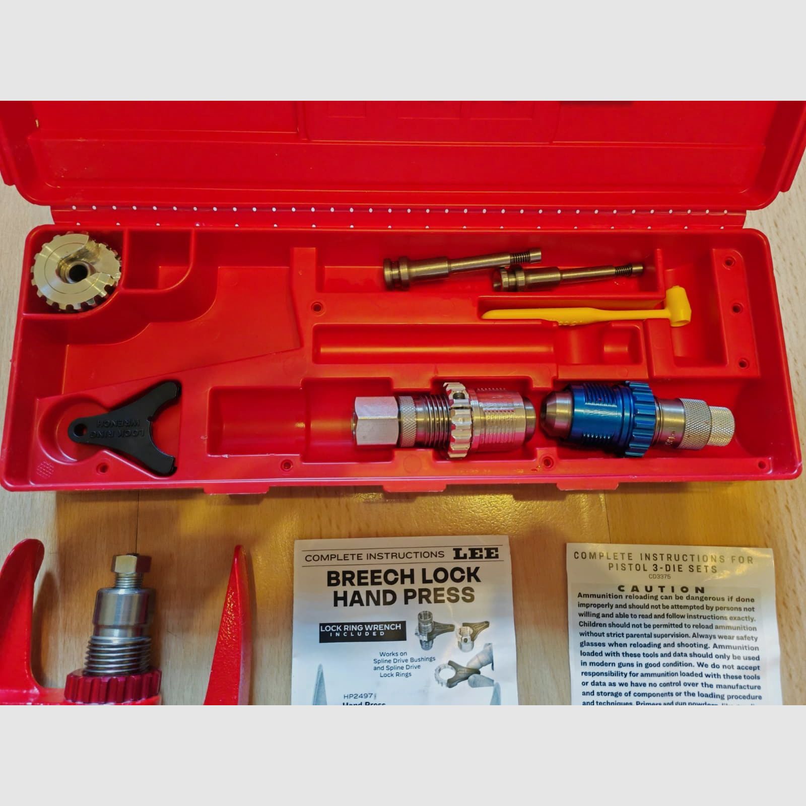 Lee Precision 9 mm Luger reloading set with Breech Lock hand press | NEW | Currently not available!