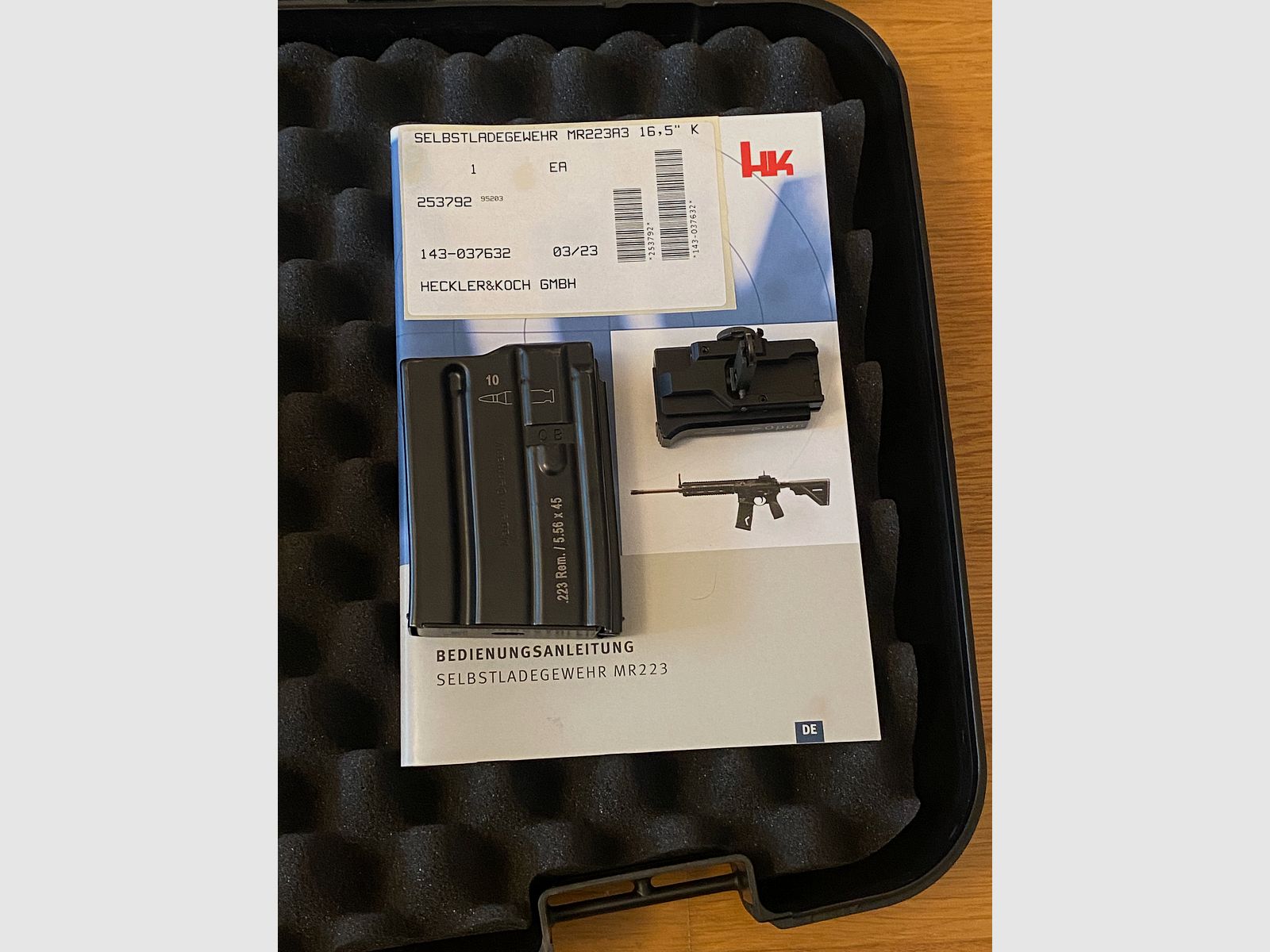 H&K MR223 A3 Slimline HKey in RAL8000 + EOTECH Set
