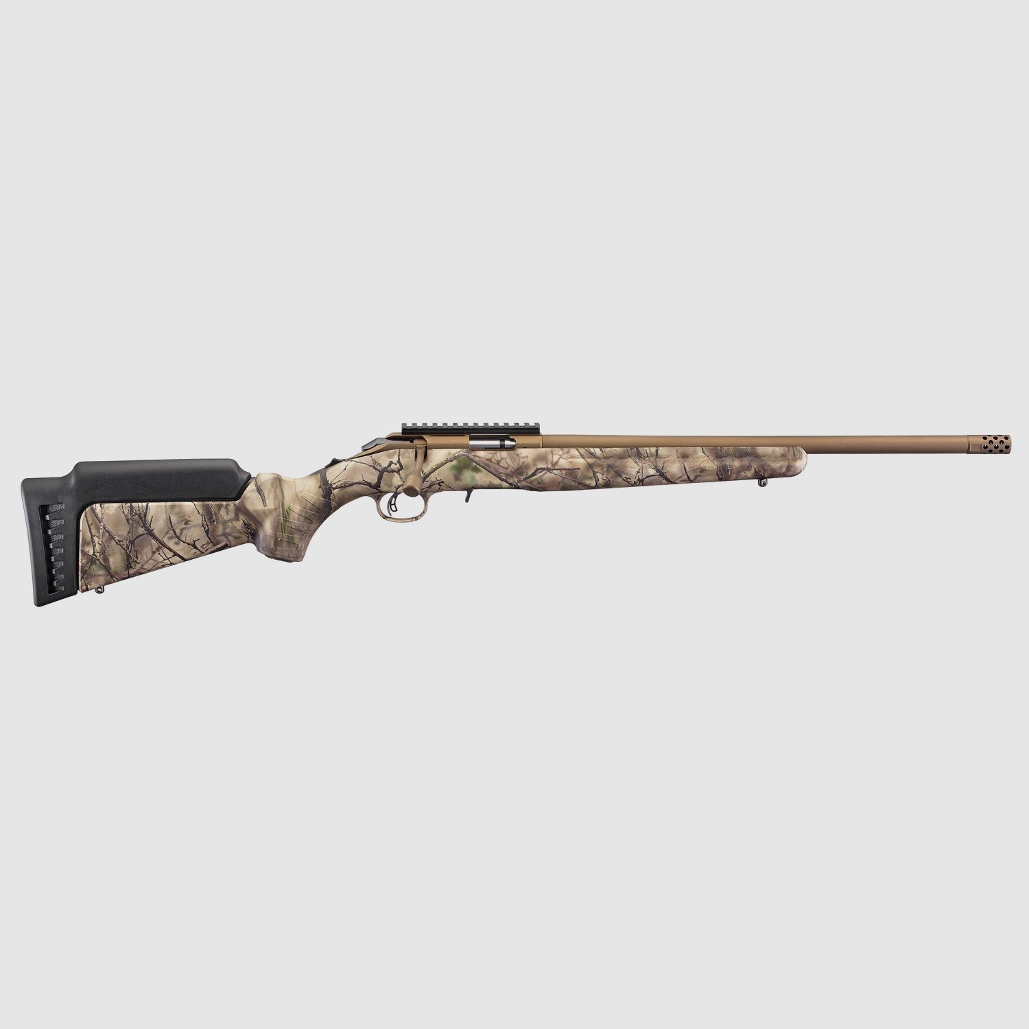 RUGER AMERICAN® RIMFIRE .22 LR 18"/46CM CAMO 1/2"-28