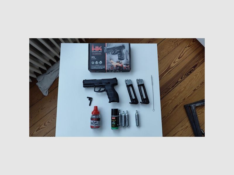 Heckler & Koch VP9 CO2 Luftpistole 4,5mm BB Metallschlitten schwarz DEFEKT