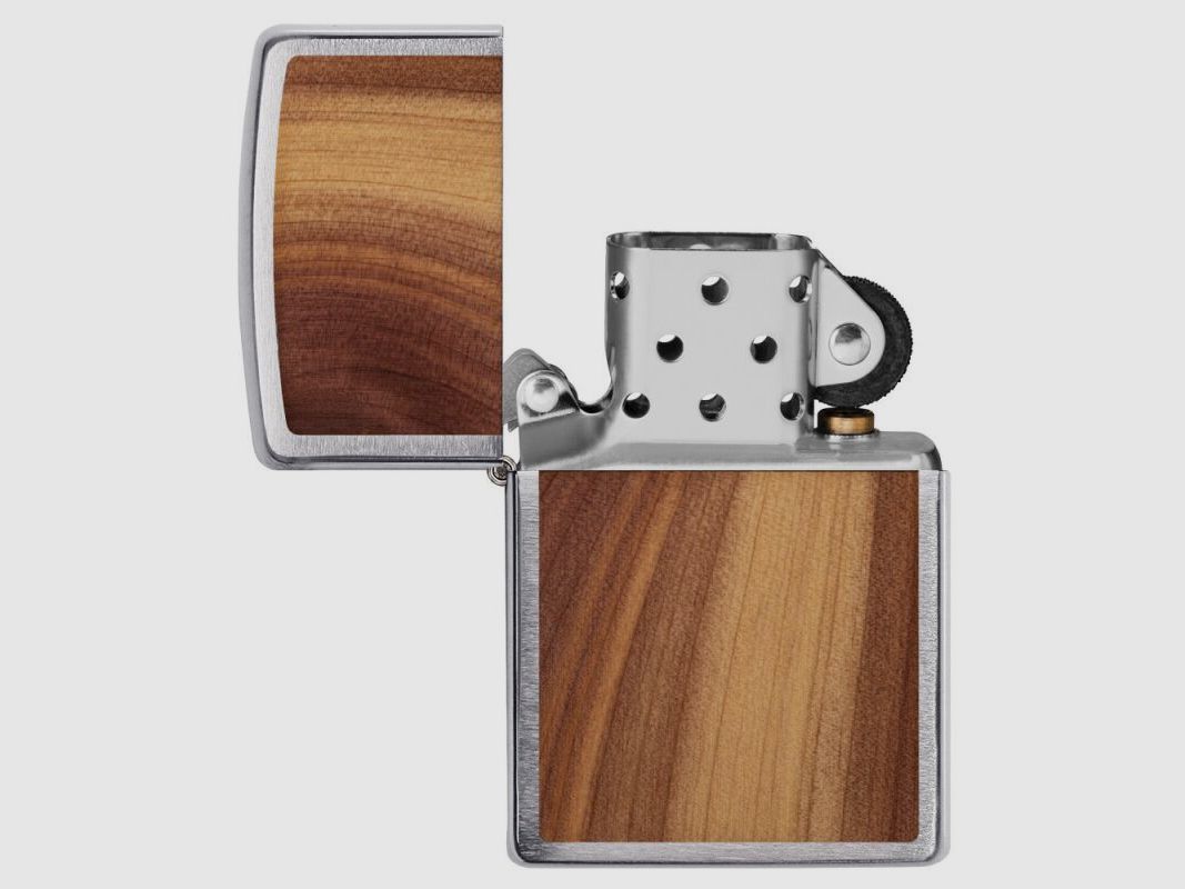 Zippo Feuerzeug 200 Woodchuck Brushed Chrome
