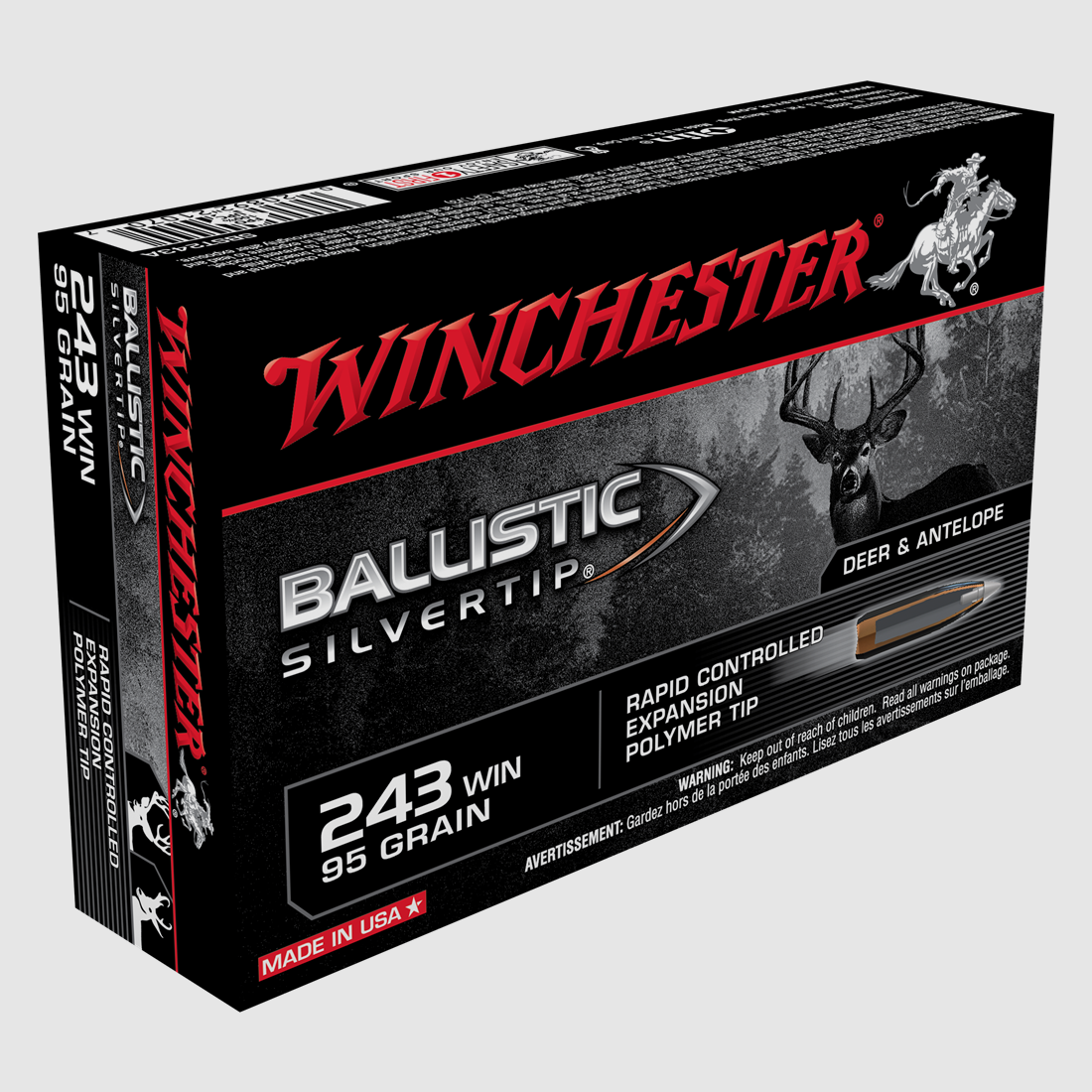 WINCHESTER BALLISTIC SILVERTIP CAL 243 95 GR / 20
