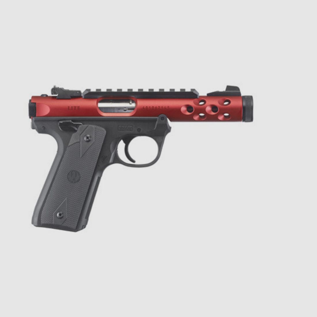 Ruger MARK IV 22/45 LITE .22 LR 4,4"/11,18CM ROUGE ANODISÉ 1/2"-28