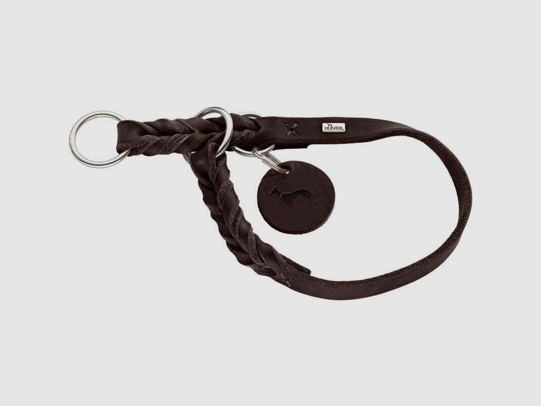 Hunter Dressurhalsung Solic Education Leder Dunkelbraun
