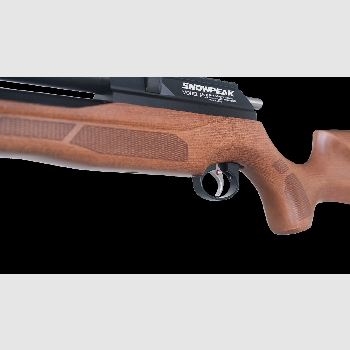 Snowpeak M25 Gen.2 - PCP gros calibre .35 / 9,00mm crosse en bois, image 4 sur 10