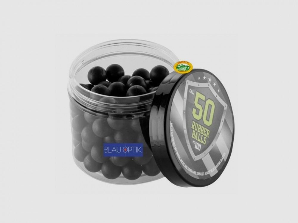 BLAUOPTIK Gummigeschosse Kal.50 Paintball Packung 100 St.