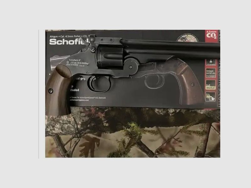Co2 Revolver ASG Schofield 6" Antik Schwarz 4,5 mm Diabolo