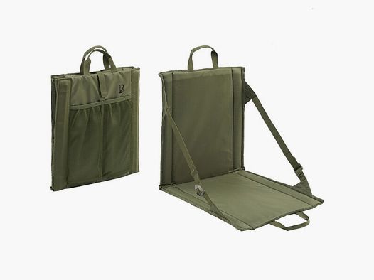 Faltsitz mit Tragegriff + Netztasche für 2 Getränkeflaschen - Oliv