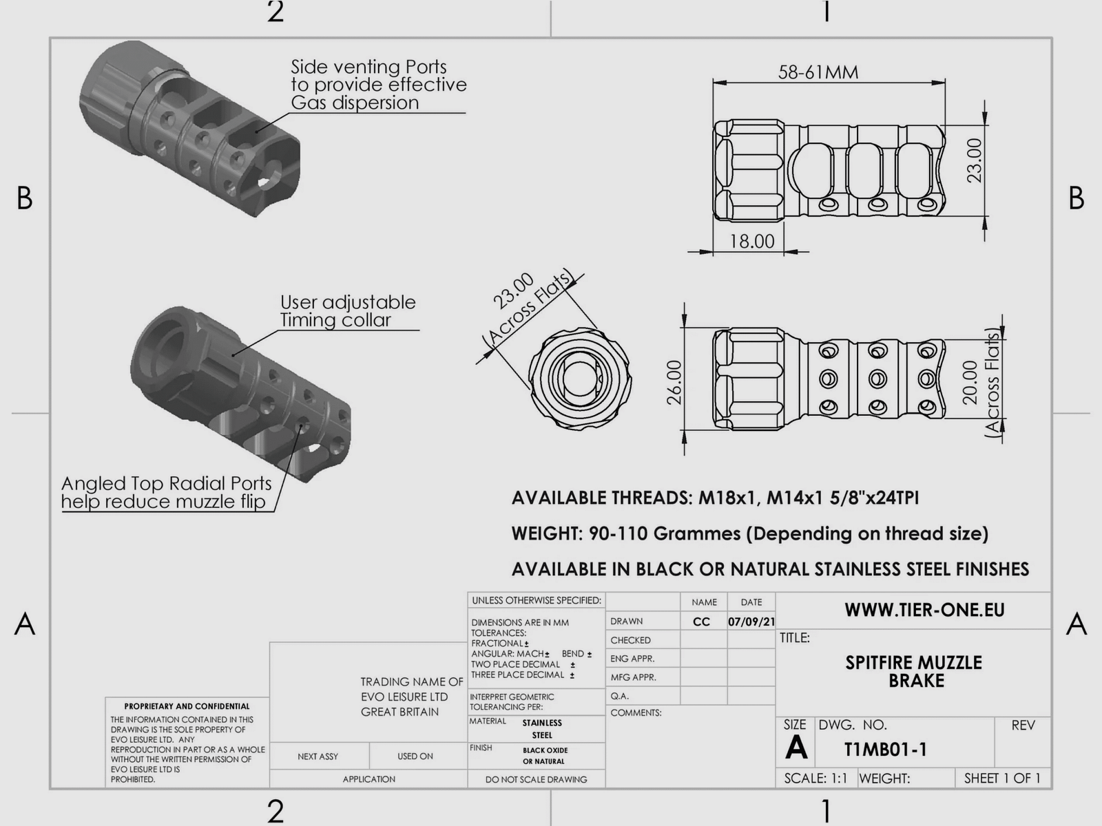 Tier One Spitfire Muzzle Brake, Bild 4 von 4