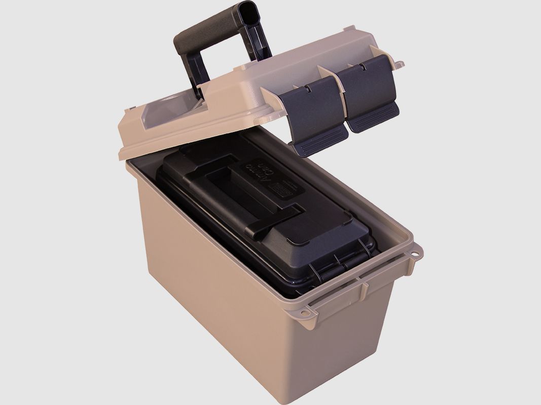MTM 2 scatole per munizioni ACIC5 terra scura/nera