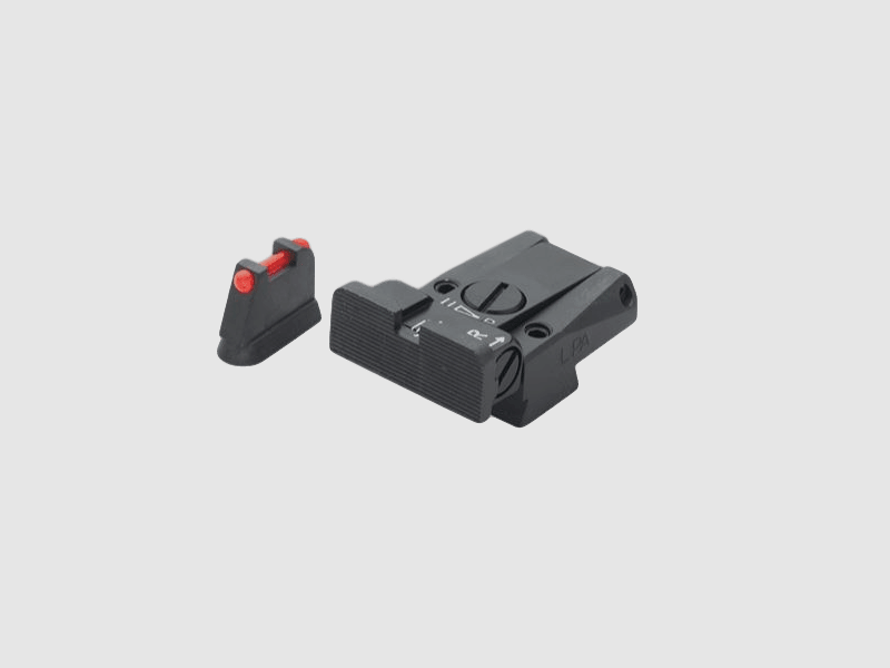 LPA Mikrometer-Visier SPR für CZ M75/85 neu mit rotem Fiber Optic-Korn