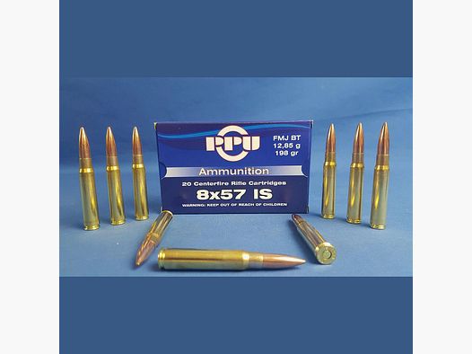 PPU 8x57IS FMJ 198grs 12,85g