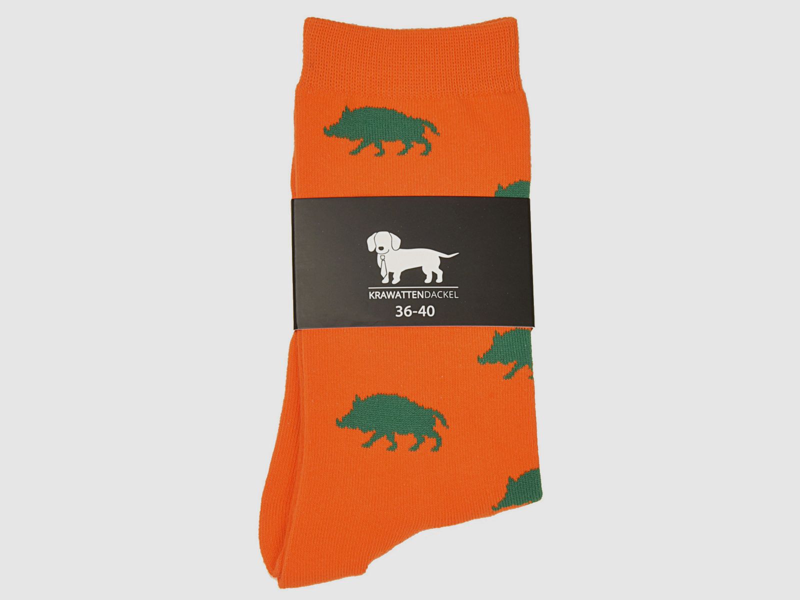 Krawattendackel Socken mit Wildschwein