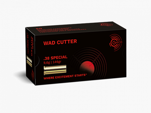 GECO .38SPECIAL - WC / WAD CUTTER - 148GRS - 50 SCHUSS