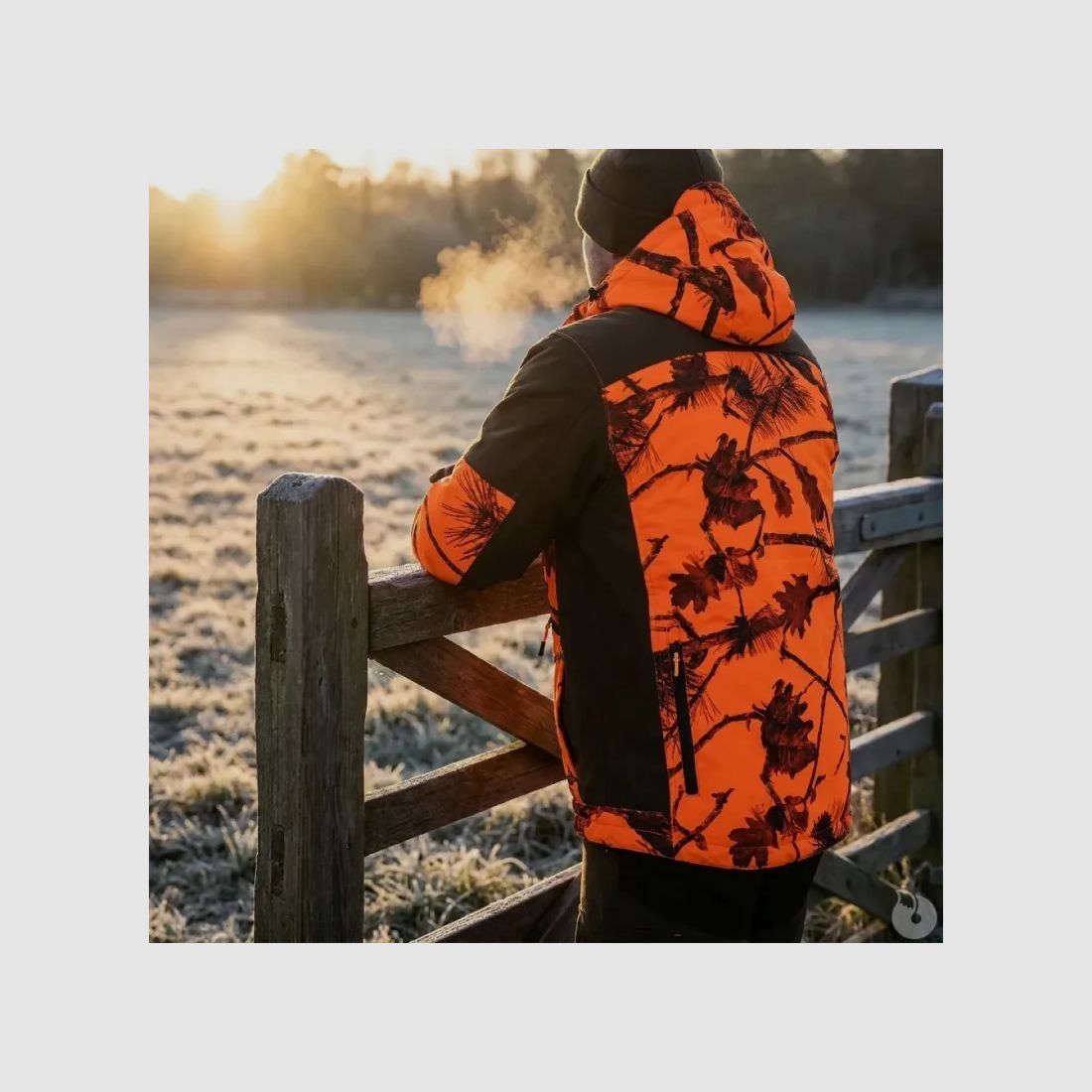 Veste de chasse Somlys Newtek JKT V2 softshell orange camo, image 5 sur 14