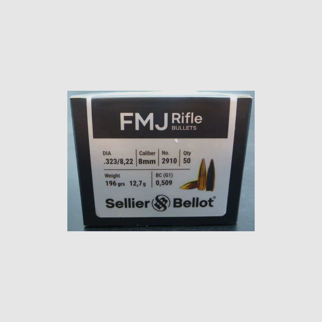 SELLIER &B PALLE CAL8MM GR 196 FMJ