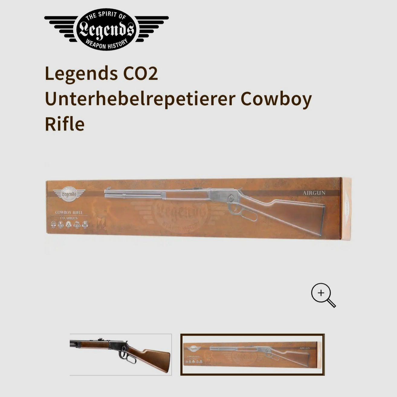 Legends CO2 lever-action Cowboy Rifle nuovo!