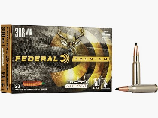 Federal Premium Trophy Copper .308 Win. 150GR 20 cartridges