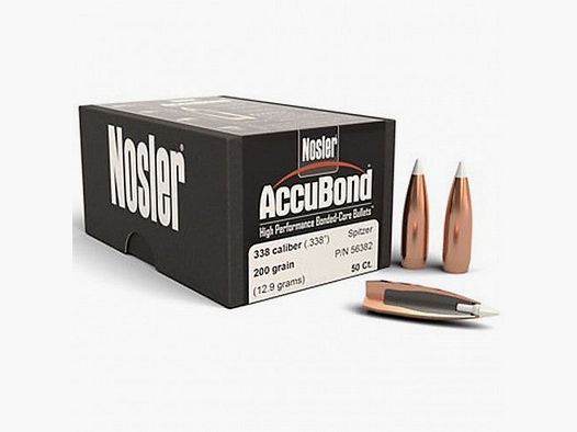 NOSLER PALLE PER CAR. ACCUBOND CAL. 338" 200 GR. SP 50PZ