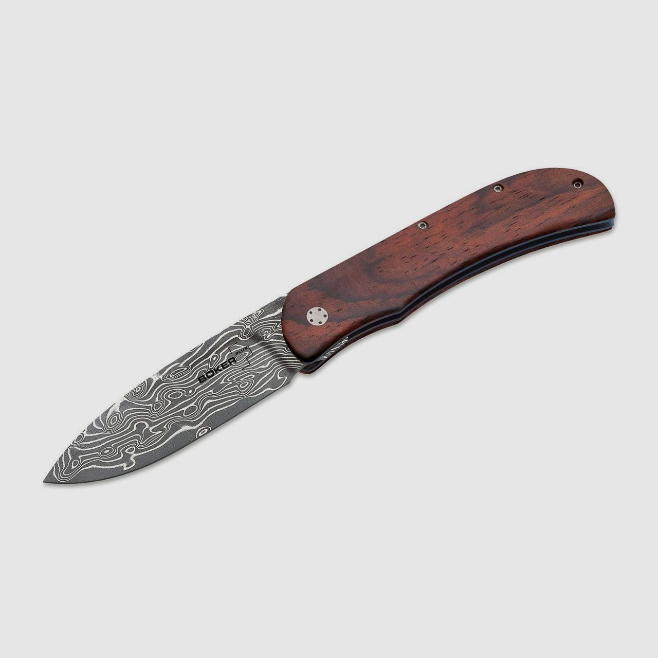 Taschenmesser BKER Plus Exskelibur 1 Damast Cocobolo 42a konform legal fhren