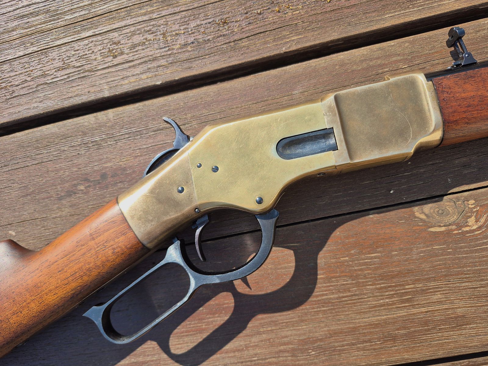 Uberti 1866 Yellow Boy Carbine .38 Sp. (mfg. 1972) – VISUALLY TOP / PURE PARTS DONOR! (Defective)