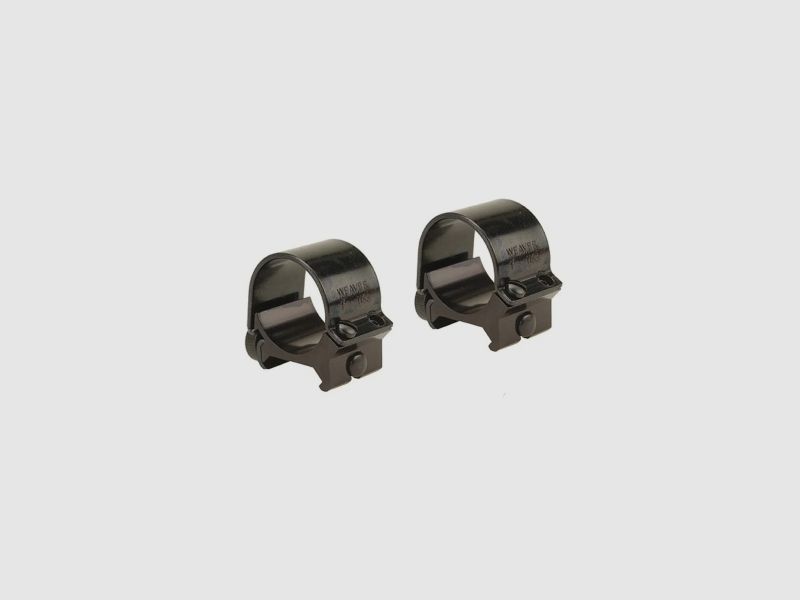 Anneaux Weaver Top-Mount de style Weaver brillants noirs 25,4mm bas, BH 2,26mm