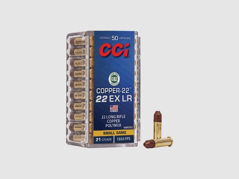 CCI Copper-22 .22 LR 21GR CPHP 50 Patronen