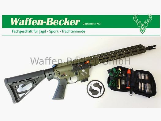 Schmeisser (Waffen Schumacher) Schmeisser AR15-9 M4FL 14.5" 9mm Luger, OD-green