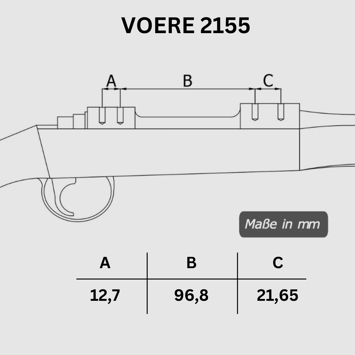 Picatinny Rail VOERE 2155