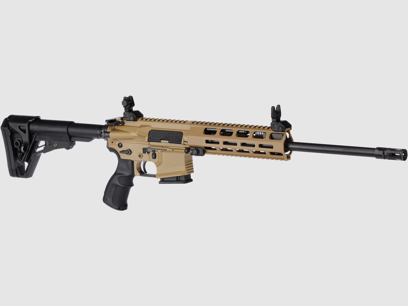 Haenel CR 223 M-LOK Handschutz Lauflnge 423 mm | Direktabzug | Handschutz kurz | Sandfarben | sportlich zugelassen, Kal. .223 Rem.