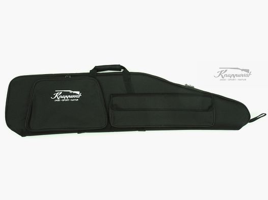 Knappworst Gewehrfutteral Schwarz, mit 2 Taschen 122cm