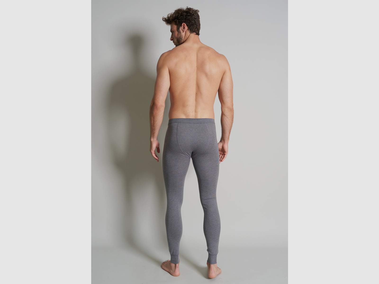 CECEBA Thermo Sport Unterhose Long Grau Dunkel Melange