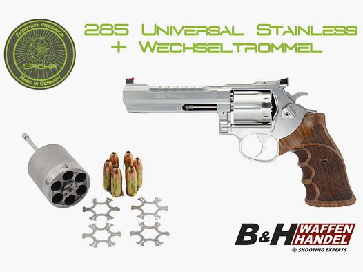 SPOHR 285 Universal + interchangeable drum 9mm Luger made in Germany